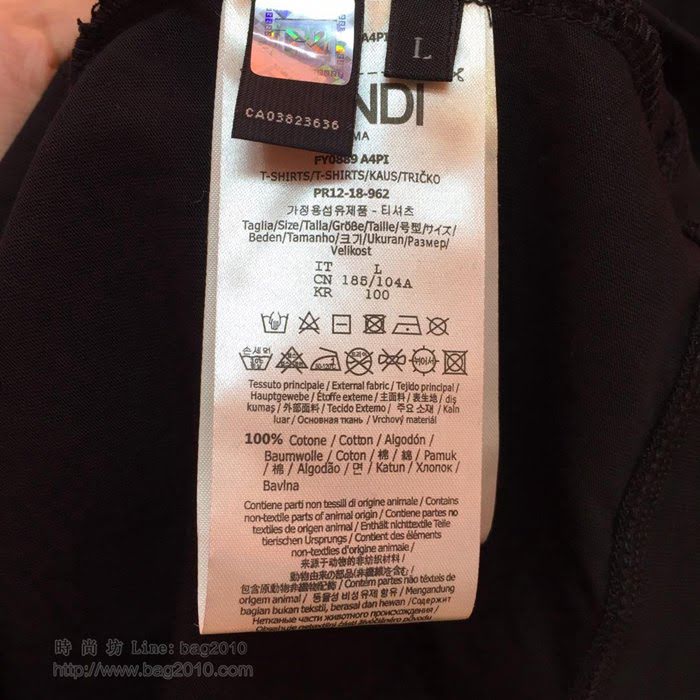 Fendi男裝 芬迪19/20FW新款 最高品質 芬迪男士圓領黑色衛衣 男士秋季最新單品  tzy2355